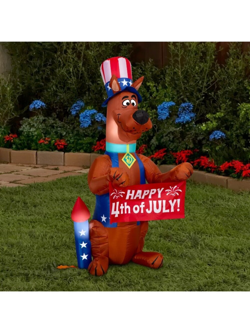 Scooby-Doo 4th Fourth of July Airblown Yard Inflatable Decor America Birthday